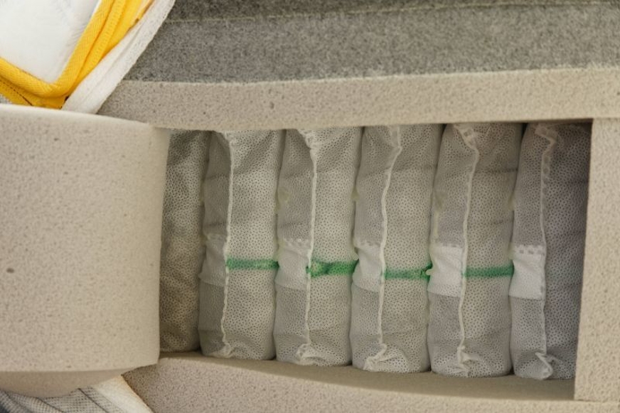 Pocket spring mattress with foam casing